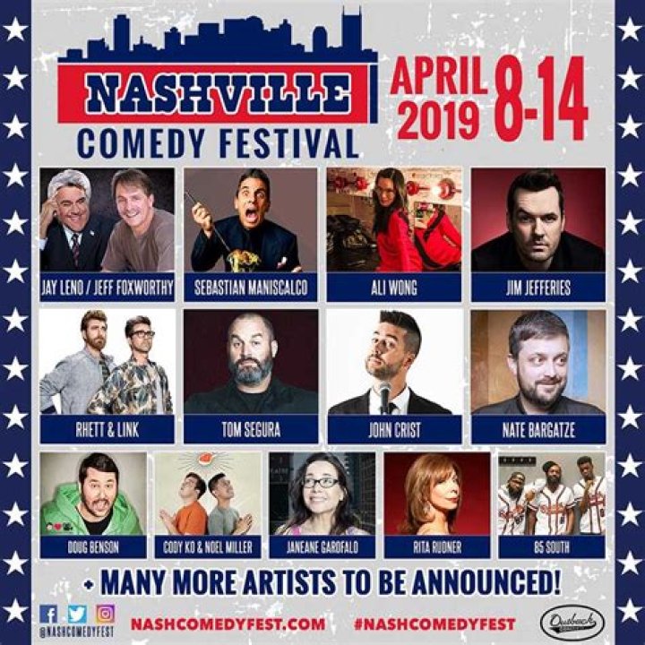 2019 Nashville Comedy Festival Brings Jay Leno, Jeff Foxworthy, Sebastian Maniscalco, Ali Wong, Jim Jefferies, Rhett & Link, Tom Segura To Music City