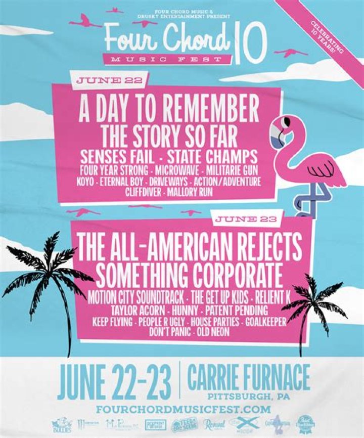 2024 Four Chord Music Festival Announces Full Lineup With The All-American Rejects, A Day To Remember And More
