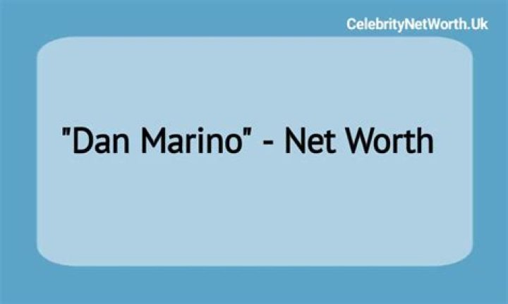 Dan Marino Net Worth | Celebrity Net Worth
